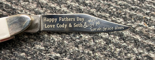 Custom Knife Engraving